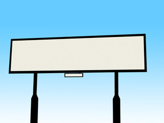 Obraz premium Billboard em fundo azul