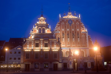 Fototapeta na wymiar House of the Blackheads, Riga, Latvia