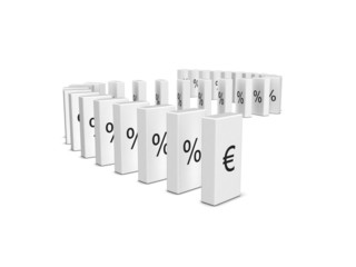 Euro currency crash. Domino effect