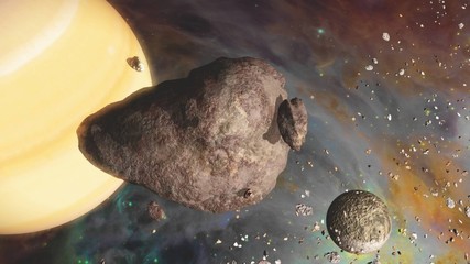 Space asteroid - obrazy, fototapety, plakaty