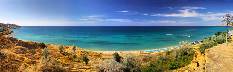 Summer panoramic landscape of Crimean seacoast, Ukraine