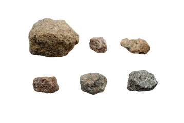 A few stones of different sizes.