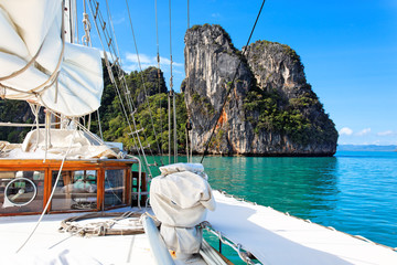 Phang Nga Bay, View from sailing boat, Thailand