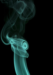 Smoke on black background