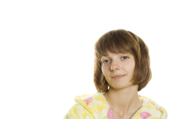 Female in a housecoat