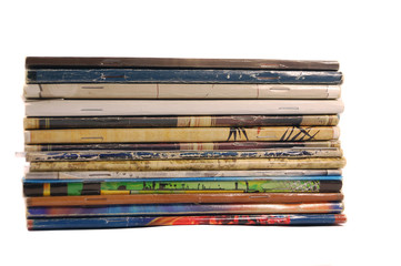 stack of workbooks isolated-2