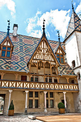 famous hospice in Beaune, France