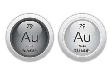 Gold - two glossy web buttons