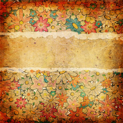 Vintage background with flower