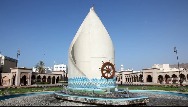 Statue at a roundabout in Muscat, Oman