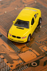Toy car and circuit board