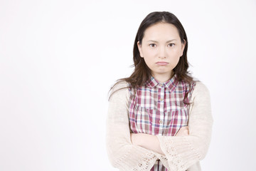 怒っている女性