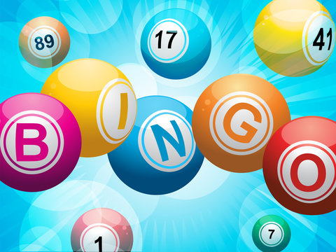 bingo ball starburst background