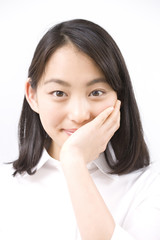 Fototapeta premium 塾で勉強する女子中学生