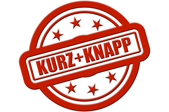 Sternen Stempel rot rel KURZ + KNAPP