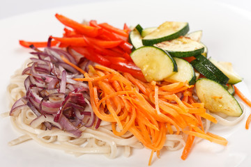 vegetables and noodles