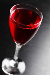 Glass of red wine