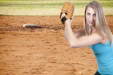 Woman Baseball Player