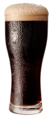 Frosty glass of black beer