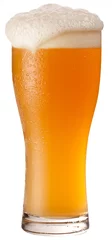 Foto op Aluminium Glass of unfiltered beer isolated on a white © volff