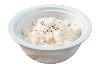 Bowl of cooked rice