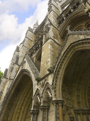 Fototapeta na wymiar Szczegóły Westminster Abbey w Londynie w Anglii