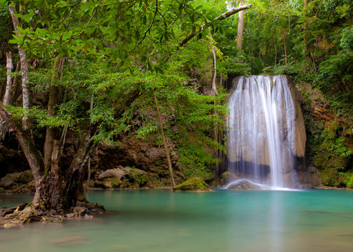 Deep forest Waterfall in Thailand © witthaya