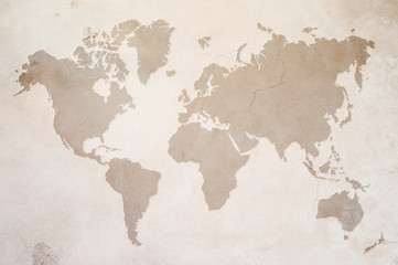 Plakat Weltkarte