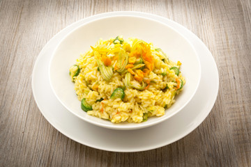 risotto ai fiori di zucca