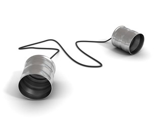 communication concept: tin can phone