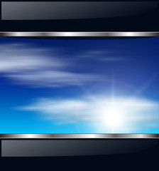 Abstract background with blue sky.