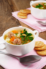 Meatballs soup