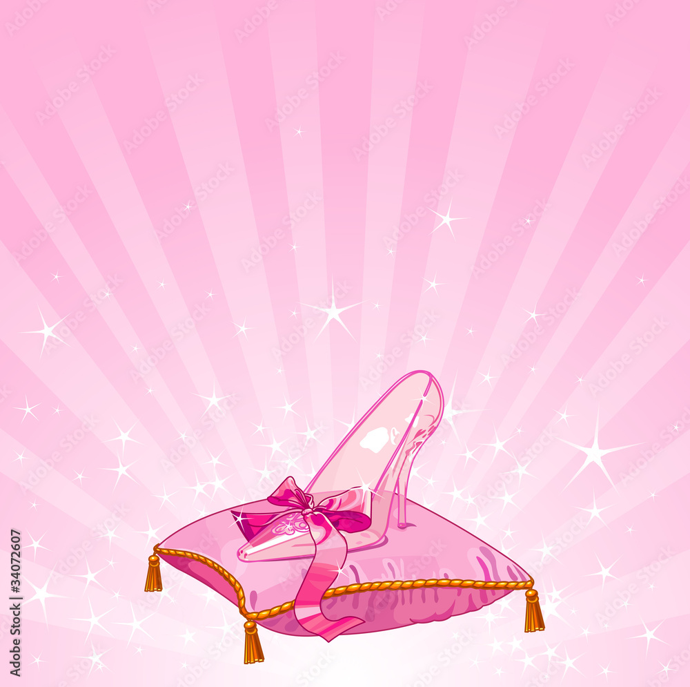 Fototapete Crystal slipper background