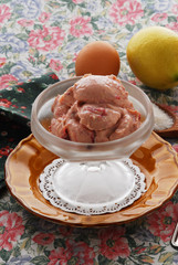 Sorbete de arándanos y suero de leche