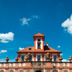 Troja castle in Prague against the blue sky