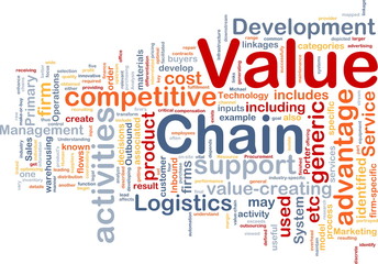 Value chain background concept