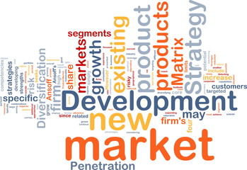 Market development background concept