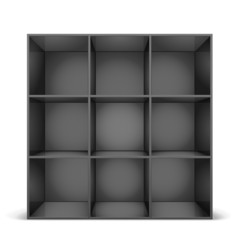 black bookshelf