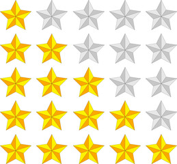 5 Star Rating - Yellow