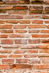 very dirty brick wall vertical