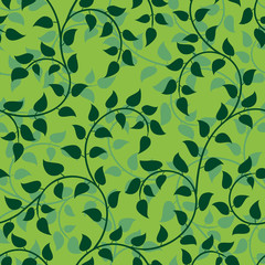 floral liana leaves abstract seamless background texture pattern