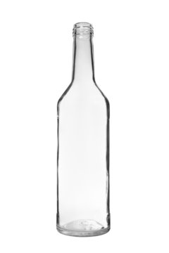 Glass bottle isolated on white background