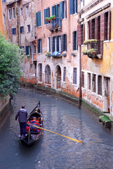 Fototapeta na wymiar Włochy, Wenecja gondola