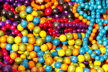 Fototapeta na wymiar colorful necklace pil