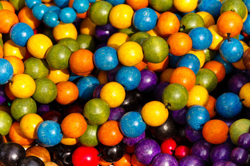 Fototapeta na wymiar colorful necklace pil