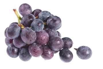 Isolated fresh ripe grapes