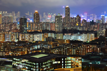 Fototapeta premium city at night, Hong Kong