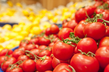 Fruit, vegetables in the market.