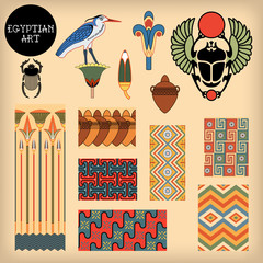 Egyptian art. Vector illustration.