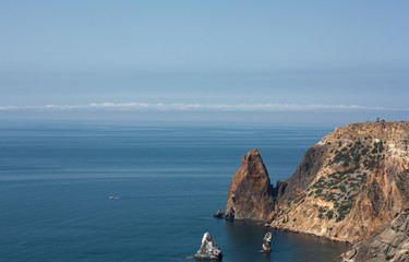 Photo cape on the bank of the black sea